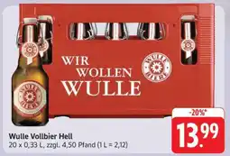 Edeka Wulle Vollbier Hell Angebot