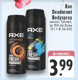 Edeka Axe Deodorant Bodyspray Angebot