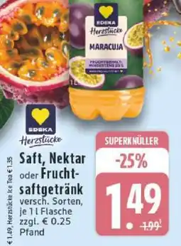 Edeka EDEKA Herzstücke Saft, Nektar oder Fruchtsaftgetränk Angebot