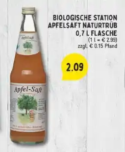 Edeka Biologische Station Apfelsaft naturtrüb 0,7 l Flasche Angebot