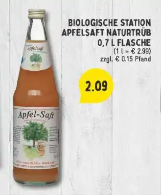 Edeka Biologische Station Apfelsaft naturtrüb 0,7 l Flasche Angebot