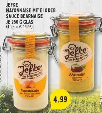 Edeka Jefke Mayonnaise mit Ei oder Sauce Bearnaise Angebot