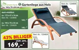 Norma Gartenliege aus Holz Angebot