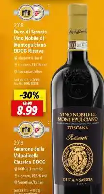 Lidl Duca di Sasseta Vino Nobile di Montepulciano DOCG Riserva Angebot