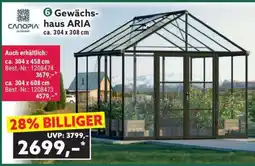 Norma Gewächshaus ARIA ca. 304 x 308 cm Angebot