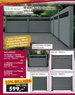 Norma WPC-Sichtschutzzaun VALLA Angebot