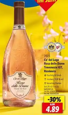Lidl Ca’ del Lago Rosa delle Dame Trevenezie IGT, Roséwein Angebot