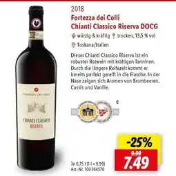 Lidl Fortezza dei Colli Chianti Classico Riserva DOCG Angebot