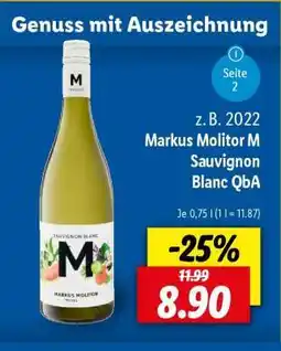 Lidl Markus Molitor M Sauvignon Blanc QbA Angebot