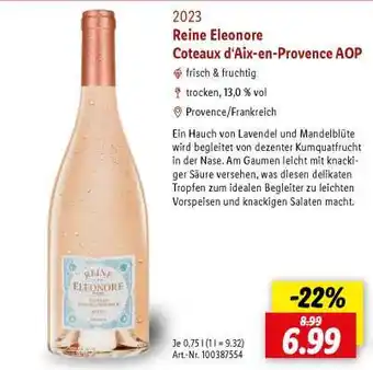 Lidl Reine Eleonore Coteaux d'Aix-en-Provence AOP Angebot