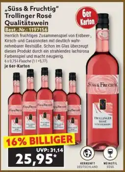 Norma „Süss & Fruchtig“ Trollinger Rosé Qualitätswein Angebot
