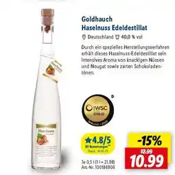 Lidl Goldhauch Haselnuss Edeldestillat Angebot