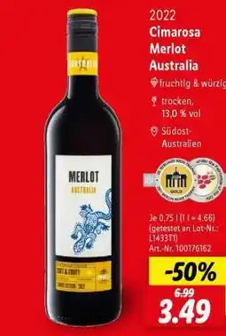 Lidl Cimarosa Merlot Australia Angebot