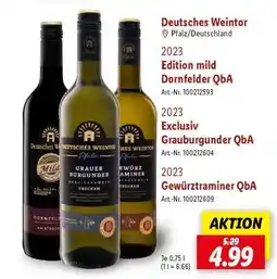 Lidl 2023 Edition mild Dornfelder QbA Angebot