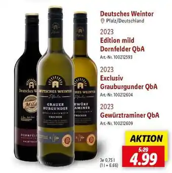 Lidl 2023 Edition mild Dornfelder QbA Angebot