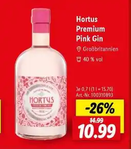 Lidl Hortus Premium Pink Gin Angebot
