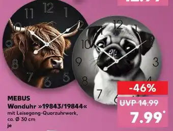 Kaufland MEBUS Wanduhr 19843/19844 Angebot