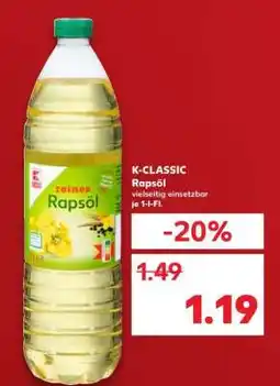 Kaufland K-CLASSIC Rapsöl Angebot