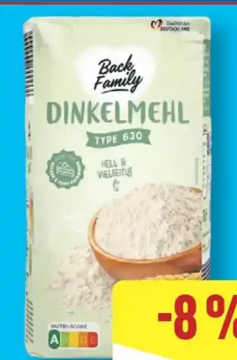 Aldi Nord Back Family Dinkelmehl Angebot