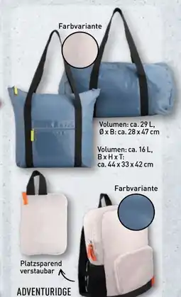 Aldi Nord Adventuridge Falt Tasche Angebot