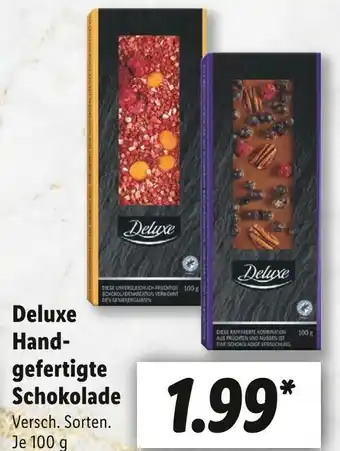 Lidl Deluxe handgefertigte schokolade Angebot