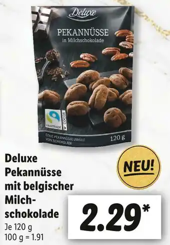 Lidl Deluxe pekannüsse mit belgischer milchschokolade Angebot