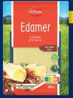 Lidl Milbona Edamer in Scheiben Angebot