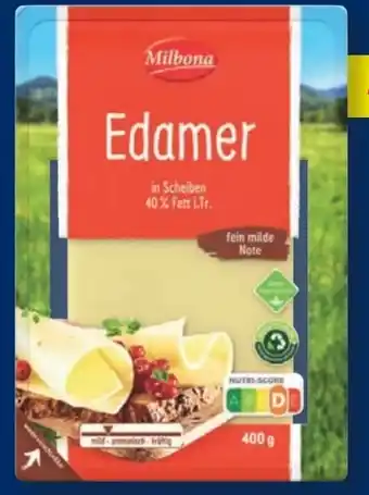 Lidl Milbona Edamer in Scheiben Angebot