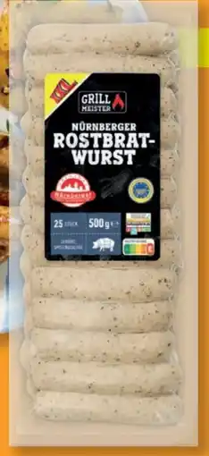 Lidl Grillmeister Original Nürnberger Rostbratwürste XXL Angebot