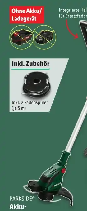 Lidl Parkside Akku-Rasentrimmer PRTA 20-Li C3 Angebot