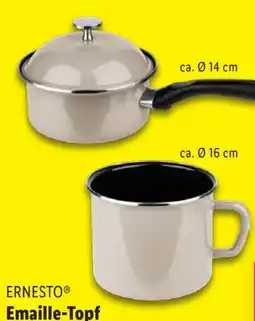 Lidl Ernesto Emaille Topf 16 cm Angebot