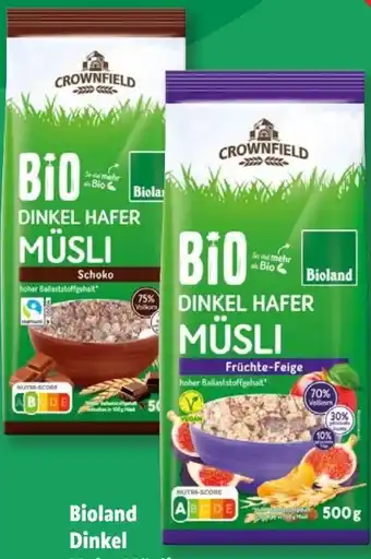 Lidl Crownfield Bio Dinkel Hafer Müsli Angebot