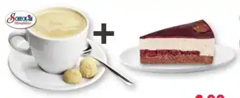 Scheck-in-Center Scheck-in Manufaktur Tasse Kaffee+1 Stück Bananen-Kirschsahne-Torte Angebot