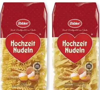 Scheck-in-Center Zabler Hochzeit Nudeln Angebot