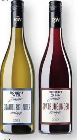 Scheck-in-Center Robert Weil Junior Grauburgunder unique Angebot