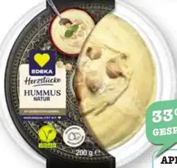 Scheck-in-Center Edeka Herzstücke Hummus Natur Vegan Angebot