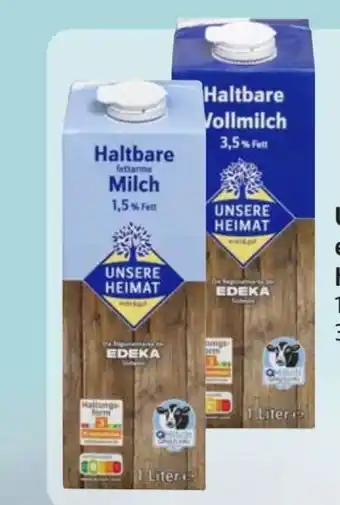 Edeka Unsere Heimat Echt & Gut Haltbare Fettarme Milch Angebot