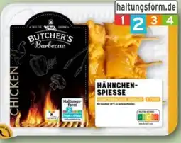 REWE Center Butcher’s Barbecue Hähnchen Oberkeulen-Spieß Angebot