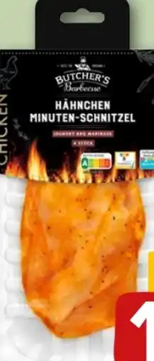 REWE Center Butcher’s Barbecue Hähnchen-Minuten Schnitzel Angebot