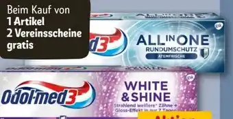 REWE Center Odol-Med 3 Zahncreme White & Shine Angebot