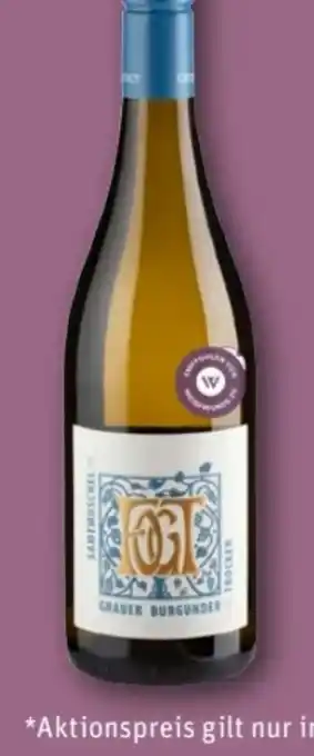 REWE Center Weingut Fogt Grauer Burgunder Angebot
