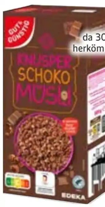 Edeka Gut & Günstig Schoko Knusper Müsli Angebot