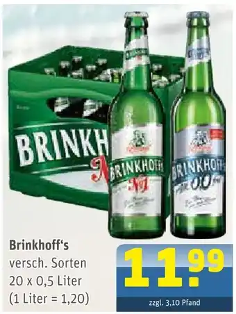 Getränke Arena Brinkhoff's Angebot
