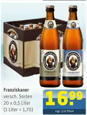 Getränke Arena Franziskaner Angebot