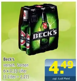 Getränke Arena Beck's Angebot