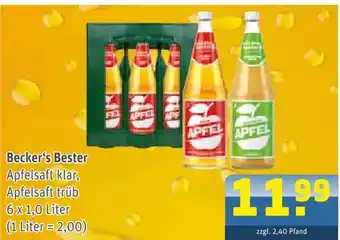 Getränke Arena Becker's bester apfelsaft klar Angebot