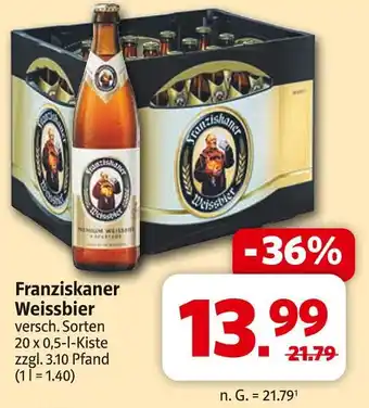 Markant Franziskaner weissbier Angebot
