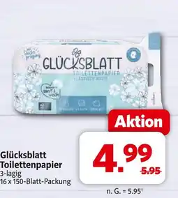 Markant Glücksblatt toilettenpapier Angebot