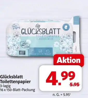 Markant Glücksblatt toilettenpapier Angebot