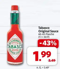 Markant Tabasco original sauce Angebot